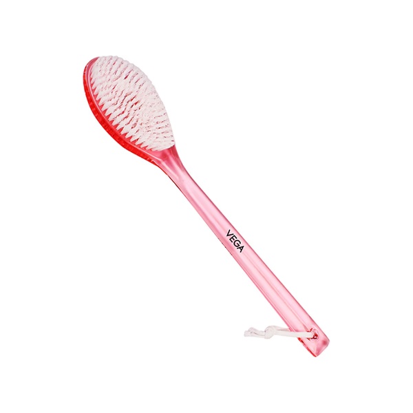 Vega New Luxury Bristle Bath Brush for Gentle Body Massage, Pink (BA-1/3) 170 gm