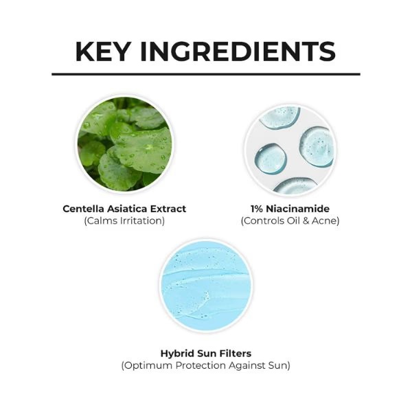 Dr. Sheth'S Centella & Niacinamide Oil & Acne Prone Skin SPF 50 PA+++ Sunscreen 50gm