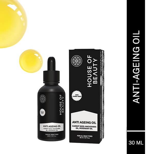 House of Beauty Anti Ageing Oil For Dry, Combination & Mature Skin with Rosemary Extract 30ml