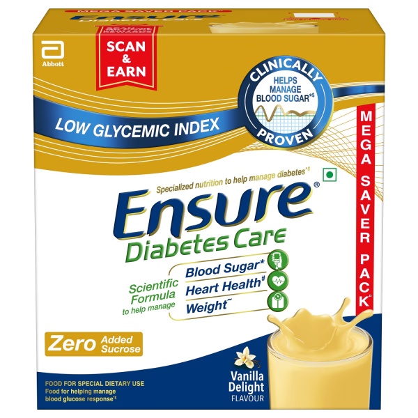 Ensure Diabetes Care Specialized Nutrition Drink Refill - Vanilla Delight Flavour 1.9 kg