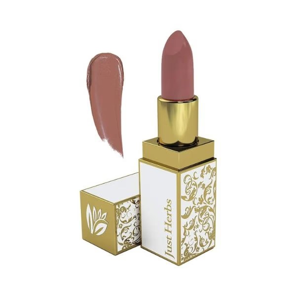 Just Herbs Ayurvedic Creamy Matte Lipstick with Jojoba Oil & Vitamin E Peachy Coral 1.8gm