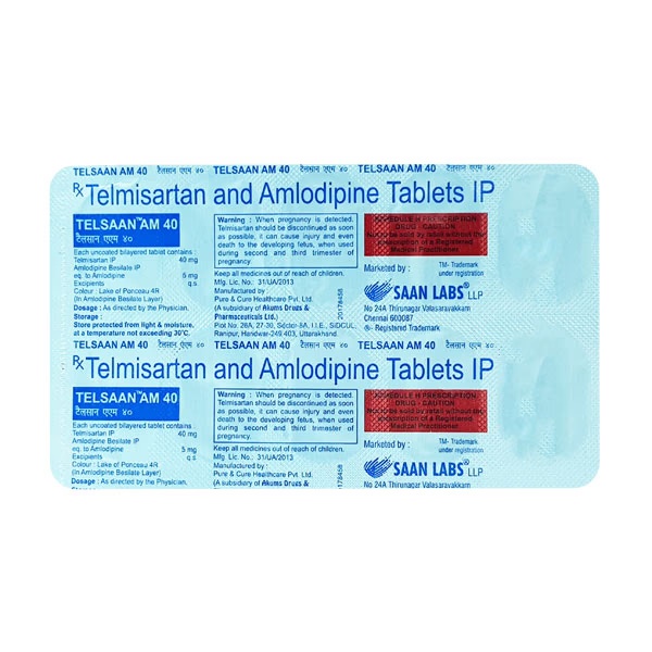 Telsaan AM 40mg Tablet 10'S