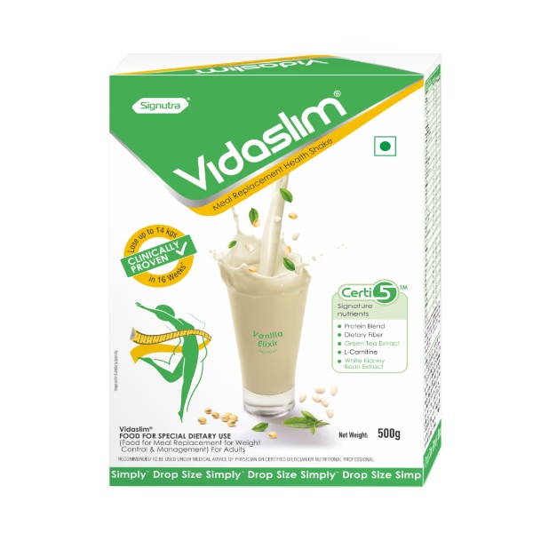 Vidaslim Meal Replacement Protein Health Shake Powder - Vanilla Elixir (Refill Pack) 500 g