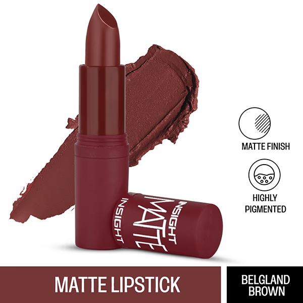 Insight Cosmetics Matte Lipstick - Belgiam Brown 4.2 gm