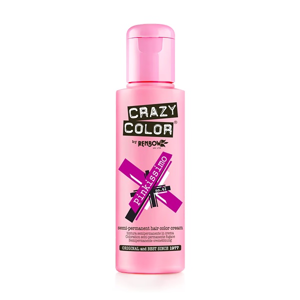 Crazy Color Semi-Permanent Hair Color Cream - Pinkissimo 100 ml