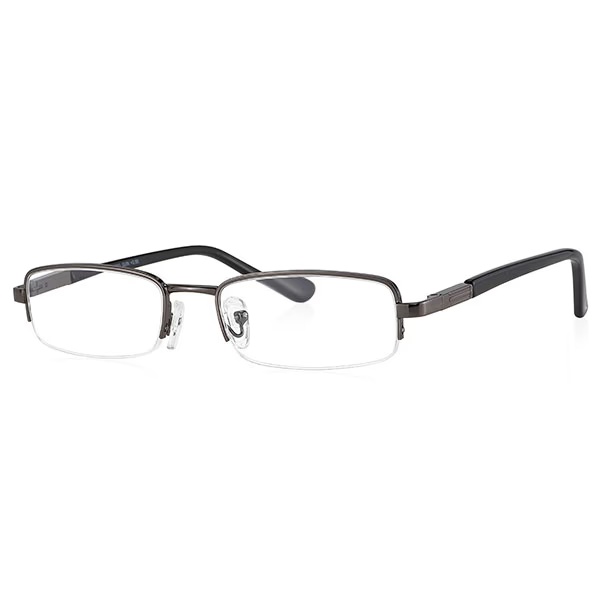 Klar Eye Half Rim Rectangle K-1011 Reading Glass - Gun  (Optical Power +1.5)