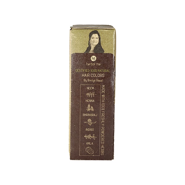Herbal Me Certified 100% Natural Deep Brown - Henna Hair Color 200 gm