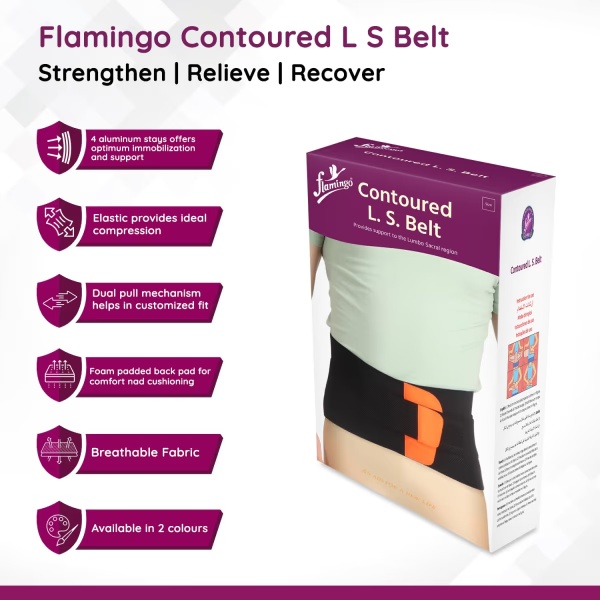 Flamingo Contoured L.S. Belt Black (OC2006) (XXXL) 1's