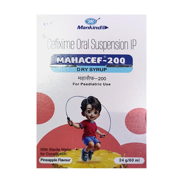 MAHACEF 200 Pineapple Flavour Dry Syrup 60ml