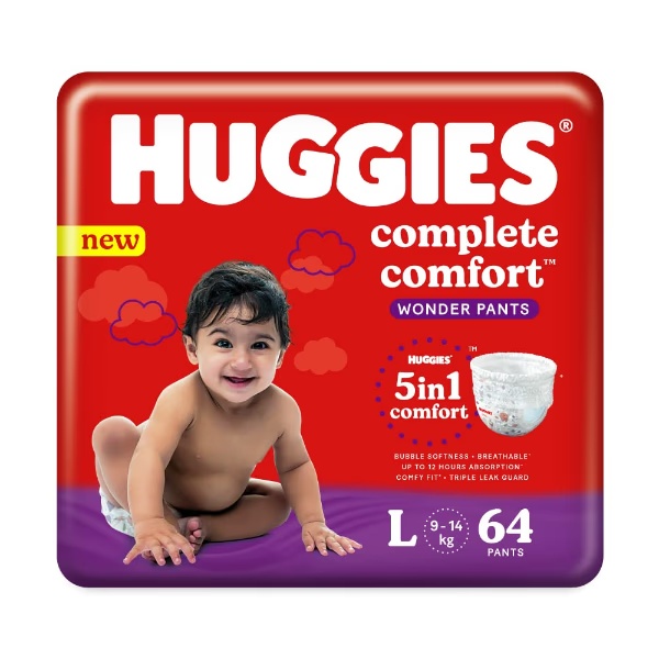 Huggies Complete Comfort Wonder Diaper Pants (L) 64's