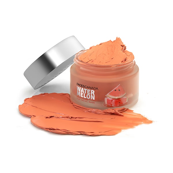 FACES CANADA Watermelon Fresh Glowy Clay Facial Mask Watermelon Extract & Bentonite Clay 50 gm