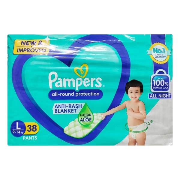 Pampers All Round Protection Diaper Pants (L) 38's
