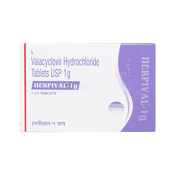 Herpival 1000mg Tablet 3'S