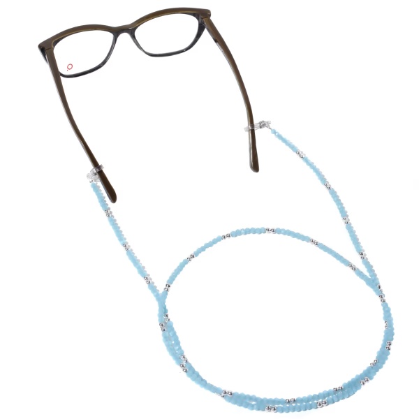 Modisch Blue Silver Stones Sunglasses Chain (JC-1401-Blue) 1's