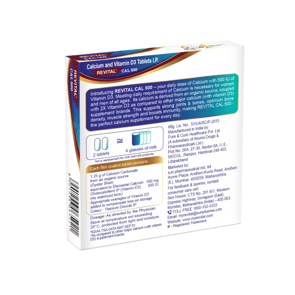 Revital Cal 500 Tablet 15's
