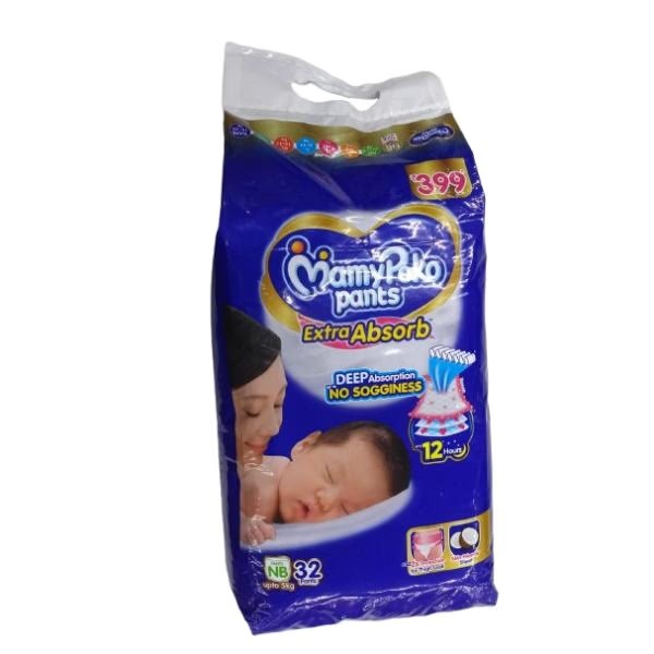 MamyPoko Extra Absorb Diaper Pants (New Born) 32's