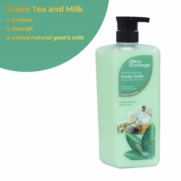 Skin Cottage Moist Body Bath (Green Tea) 1000 ml