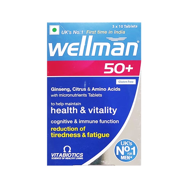 WELLMAN 50+ GLUTEN FREE Tablet 10's