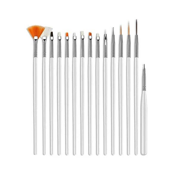 Bronson Professional Nail Art Kit Brush Set Acrylic Uv Polish Brushes Tool Kit 15's