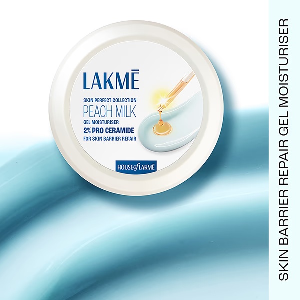 Lakme Peach Gel Moisturiser  2%Pro Ceramide, Skin Barrier Repair & Glowing Skin, All Skin Types 100gm