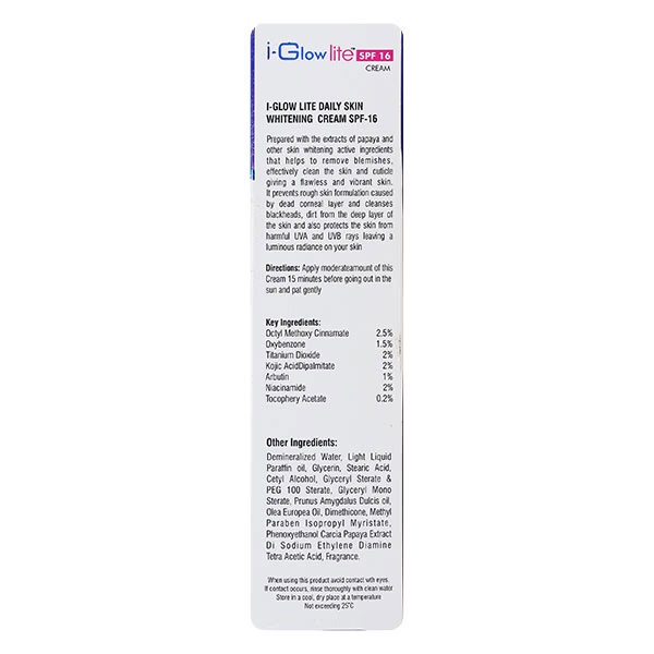 I GLOW LITE SPF 16 DAILY SKIN WHITENING Cream 50gm