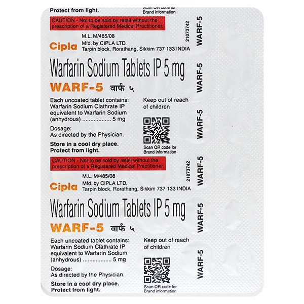 WARF 5mg Tablet 30's 1 7350-warf-5mg-tablet-30-s-1.jpg