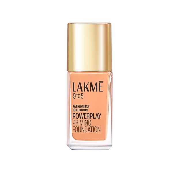 Lakme 9to5 Powerplay Priming Foundation, Built in Primer, SPF 20, Warm Sand, 25 ml