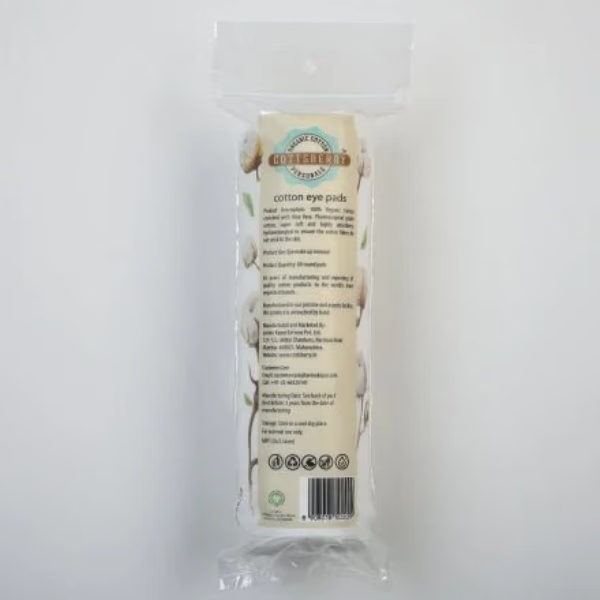 Cottsberry Organic Cotton Round Eye Pads with Aloevera 80's