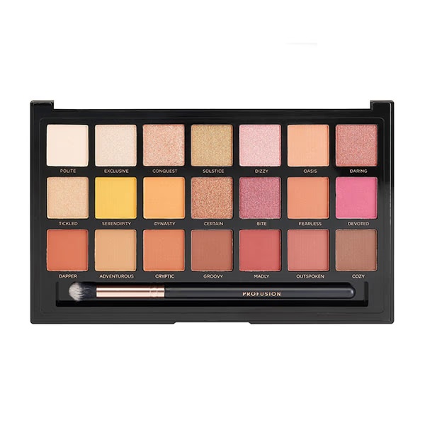 Profusion Cosmetics 21 Shade Eye Shadow Pallete & Brush - Siennas 33.6g 1 7547-profusion-cosmetics-21-shade-eye-shadow-pallete-amp-brush-siennas-33-6g-1.jpg