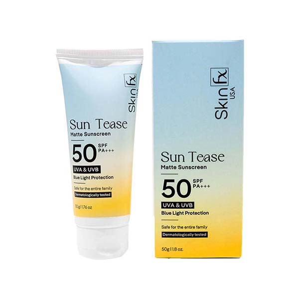 Skin Fx Sun Tease Tinted Sunscreen SPF 50 PA+++ Blue light Protection 50 gm