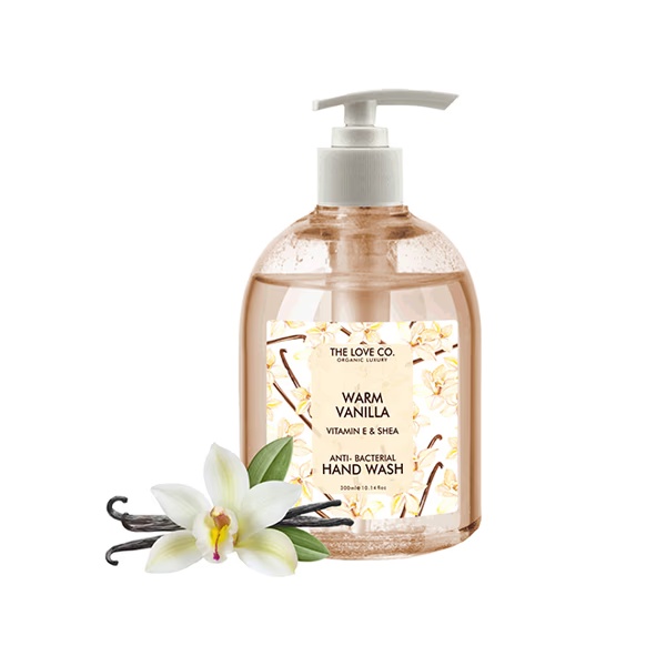 The Love Co. Warm Vanilla Hand Wash For Moisturized Hand - Gentle Cleanser for Soft Hands - Liquid Hand Soap Suitable for Sensitive Skin 300 ml