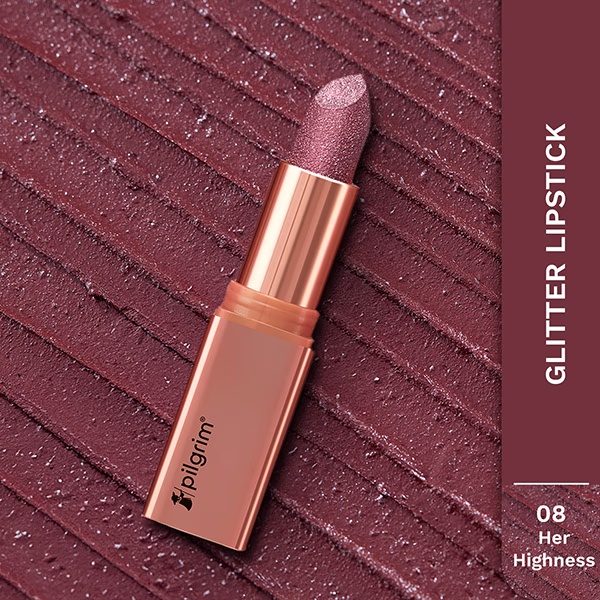 Pilgrim Glitter Lipstick Her Highness-08 Luxurious 3-D Glitter Formula With Matte Finish pink/wine 4.2 g 1 7666-pilgrim-glitter-lipstick-her-highness-08-luxurious-3-d-glitter-formula-with-matte-finish-pink-wine-4-2-g-1.jpg