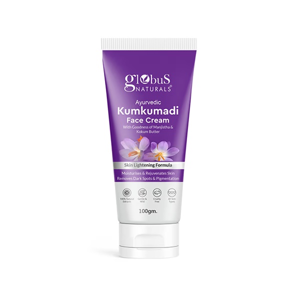 Globus Naturals Ayurvedic Kumkumadi Skin Lightening Face Cream, Enriched with Manjistha 100 gm