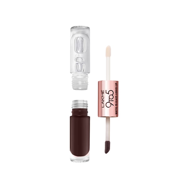 Lakme 9 to 5 Matte to Glass Liquid Lip - Brown Sugar 7.6 ml