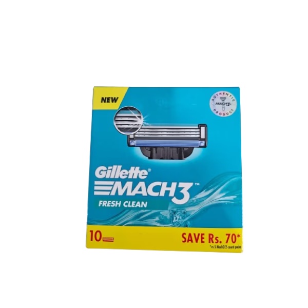 Gillette Mach3 Fresh Clean Shaving Cartridges 10's