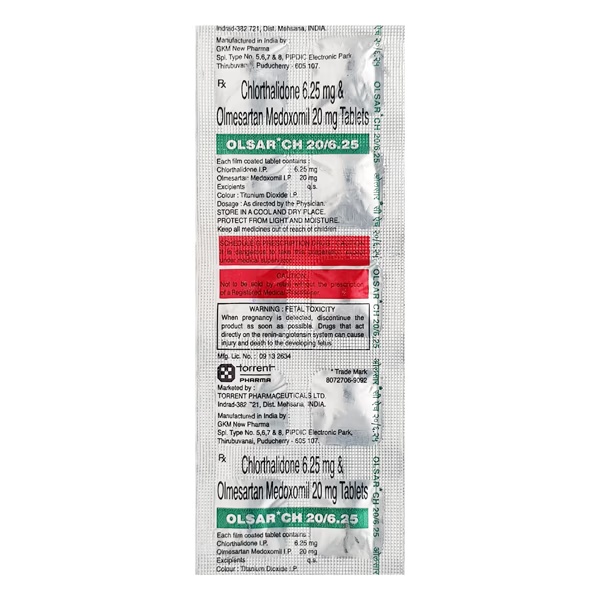 Olsar CH 20/6.25mg Tablet 10'S