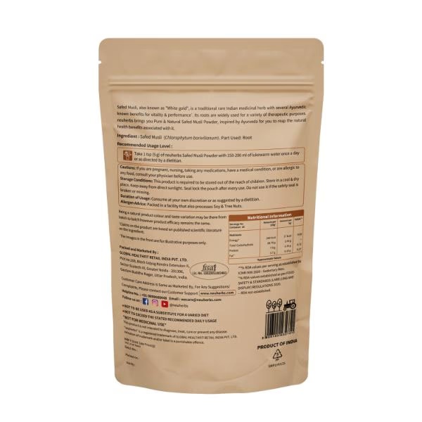 Neuherbs Organic Safed Musli Powder 100 gm