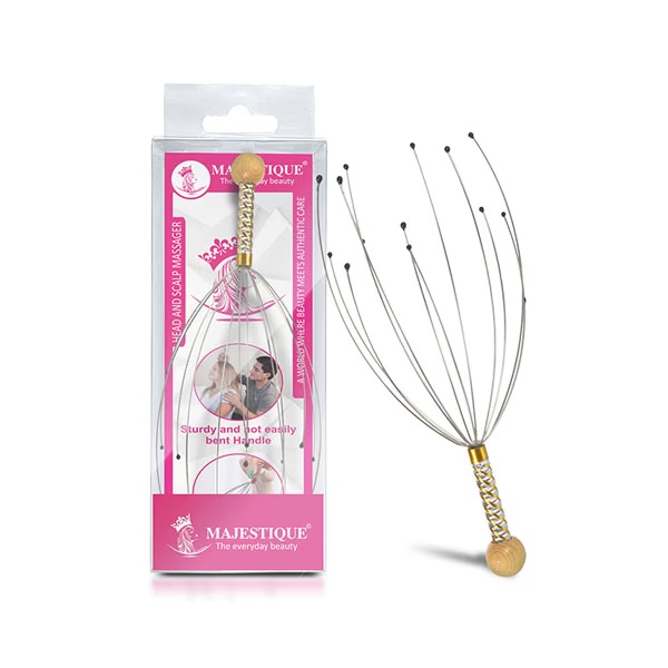 Majestique Head and Scalp Massager, Handheld Head Massage Tingle Stress Relief - Color May Vary 1's