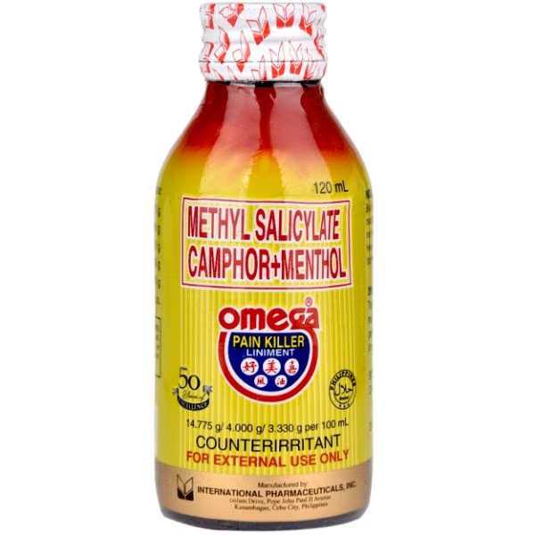 Omega Pain Killer Liniment (Methyl Salicylate Camphor + Menthol) 120 ml