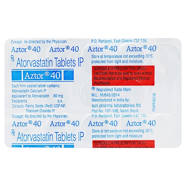 Aztor 40mg Tablet 15'S