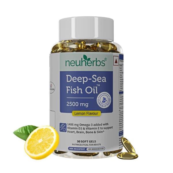 Neuherbs Deep Sea Fish Oil 2500 mg Softgel - Lemon 30's