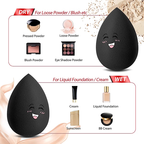 Beautiliss Professional Black beauty blender makeup sponge 1's