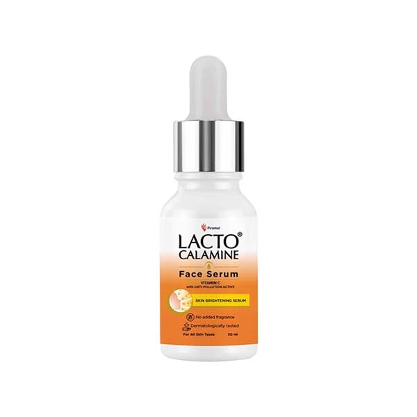 Lacto Calamine Vitamin C Serum with Pollushield, Vitamin E, B3 and B5, Skin Brightening Serum 30 ml
