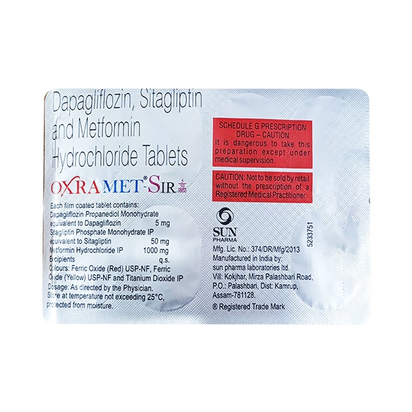 OXRAMET S IR 5/50/1000 Tablet 7's