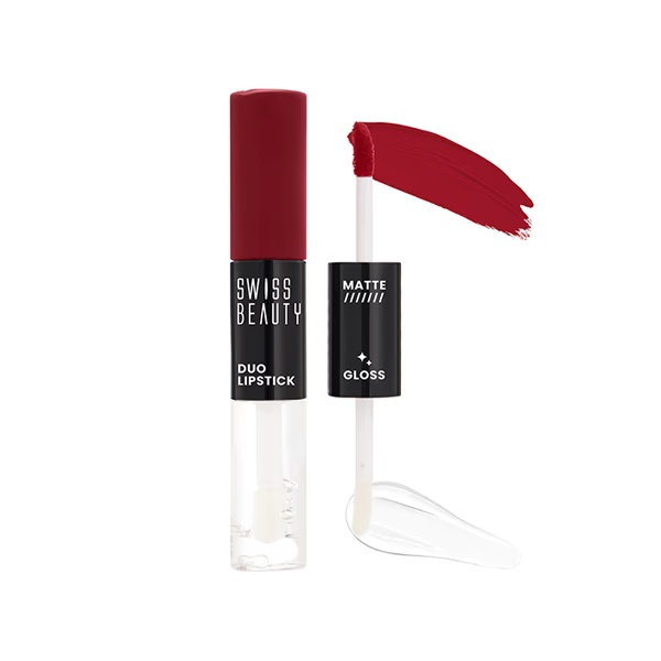 Swiss Beauty Duo Lipstick-Saucy Red 10 ml