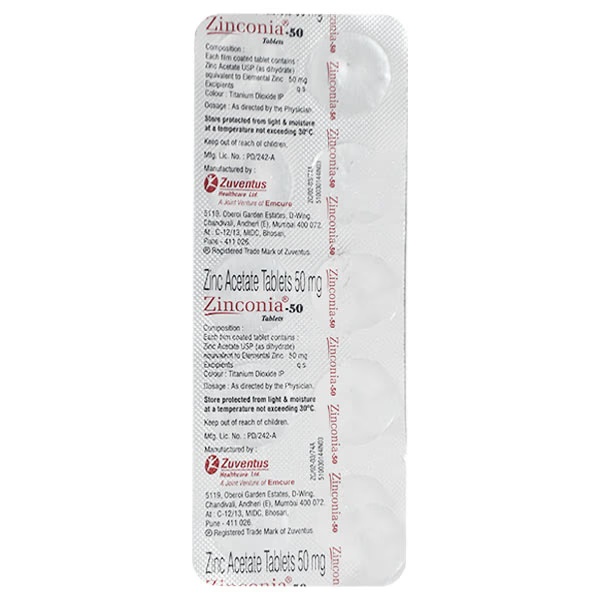 Zinconia 50mg Tablet 10'S