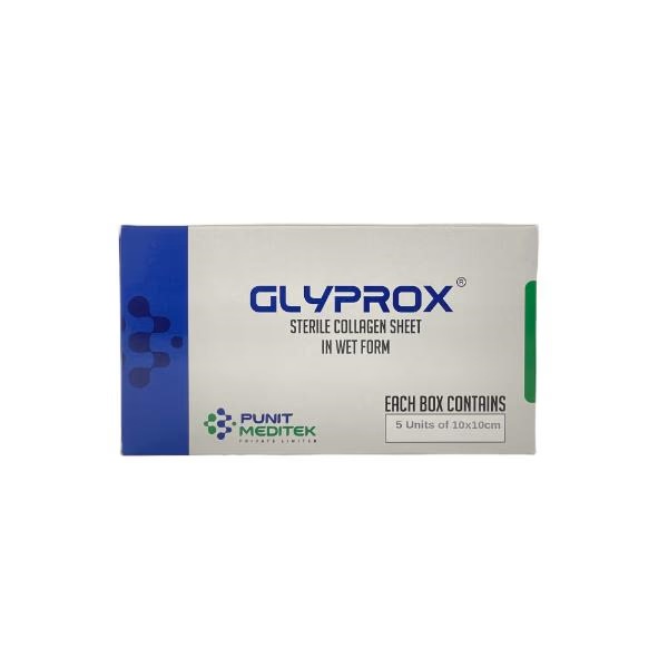 Glyprox Sterile Collagen Sheet in Wet Form (Pack of 10 x 10 cm 5's)