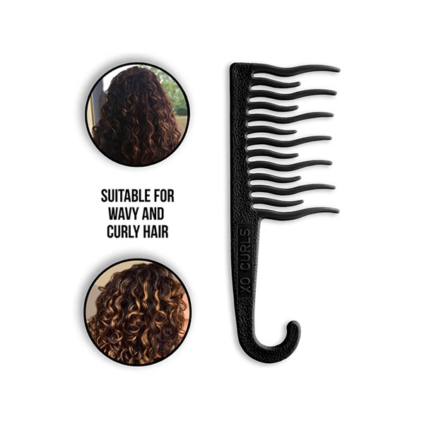 Xo Curls Shower Detangling Comb - Black 1's