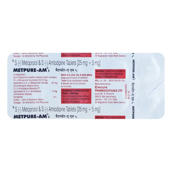 Metpure AM 5mg Tablet 10'S