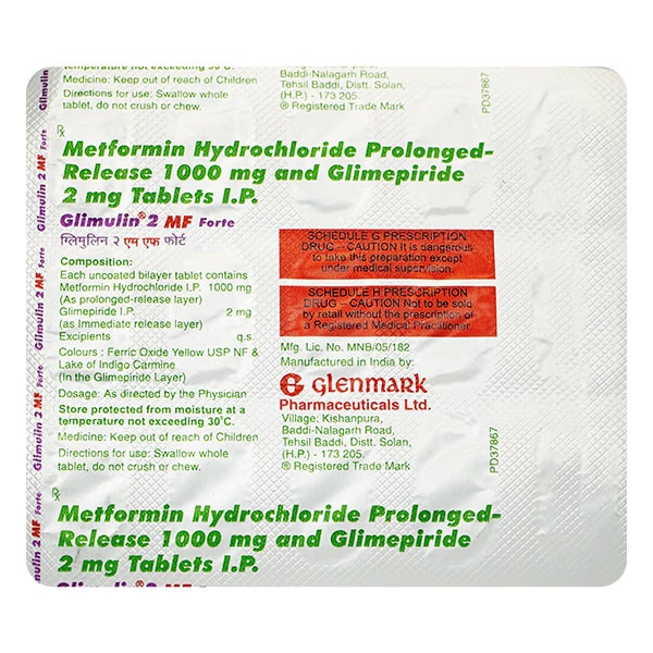 Glimulin 2Mf Forte Tablet 15'S